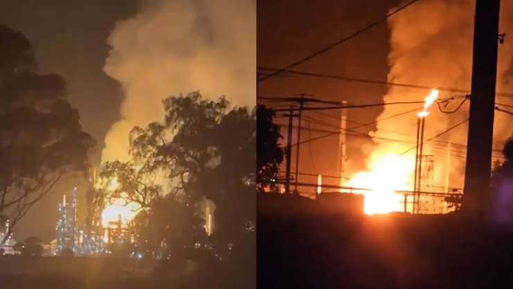 Incendio en refinería de Australia