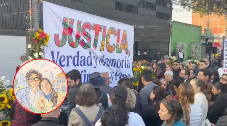 Clara Brugada asiste a homenaje de un año del asesinato de sus colaboradores en Tlalpan