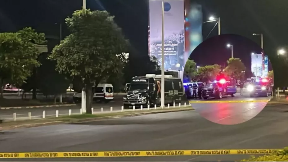 Restos frente a plaza comercial en Tres Ríos