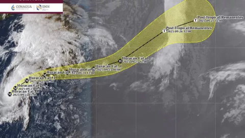 Huracán Gabrielle trayectoria