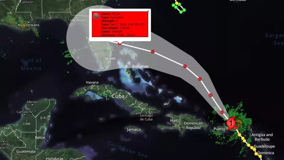 ¡Alerta en Florida! Tormenta tropical Dorian se convierte en huracán categoría 1 