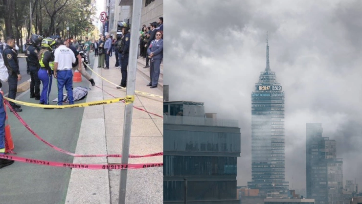 Videos del accidente de una mujer en la Torre Reforma Latino, Ciudad de México
