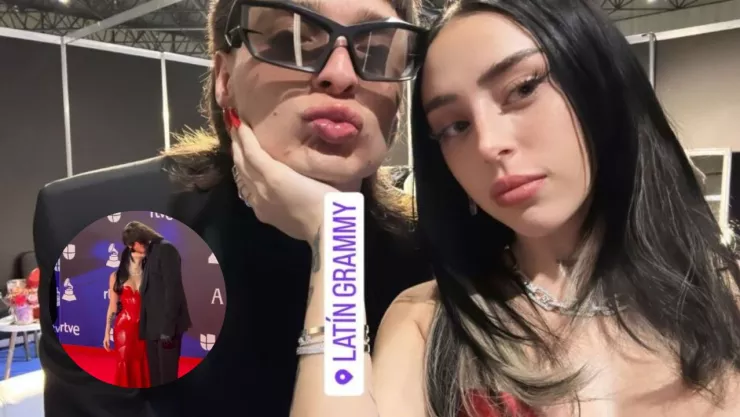 Peso Pluma y Nicki Nicole se dejan ver muy enamorados en los Latin Grammy 2023