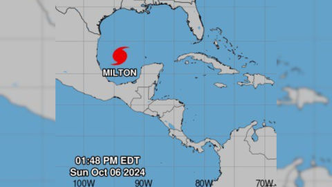 Centro Nacional de Huracanes de Estados Unidos confirma que Milton se convierte en huracán