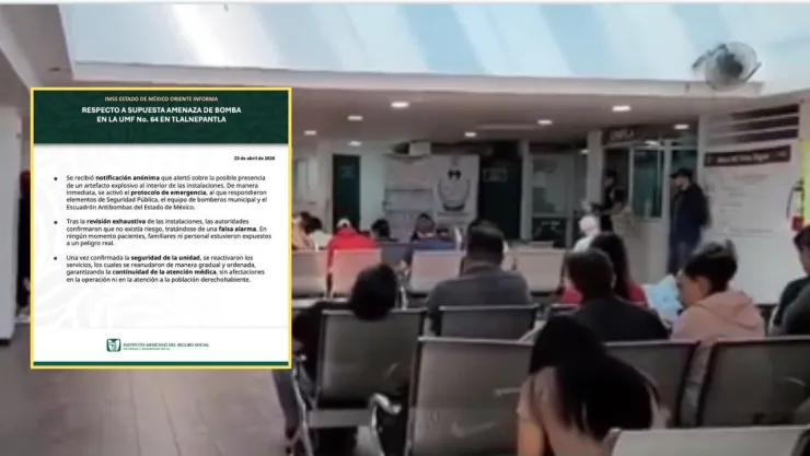 Falsa alarma en IMSS Tlalnepantla: evacúan clínica UMF 64 tras reporte de bomba