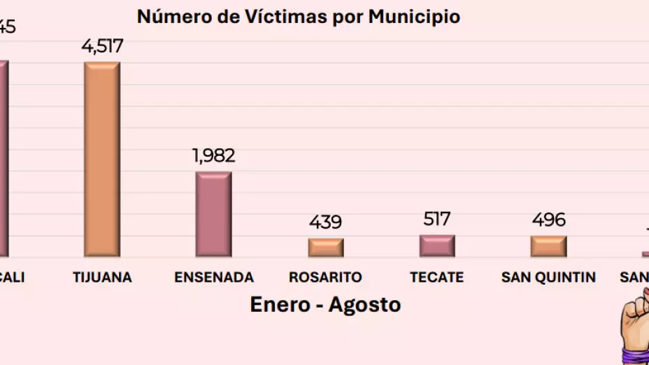 Tabla violencia de género en Baja California en 2025