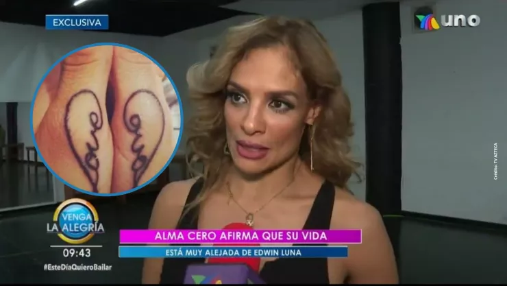 Alma Cero confiesa por qué no se ha borrado el tatuaje de Edwin Luna.
