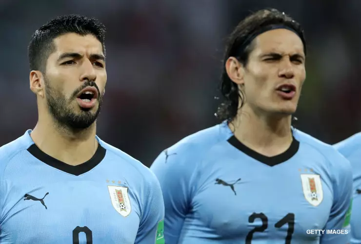 Luis Suárez y Edison Cavani