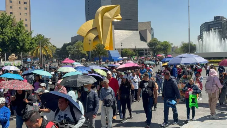 Manifestación en Paseo de la Reforma en CDMX