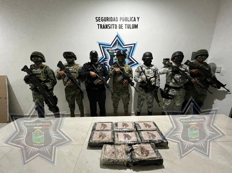 Aseguran cargamento de droga en zona costera de Tulum (2)