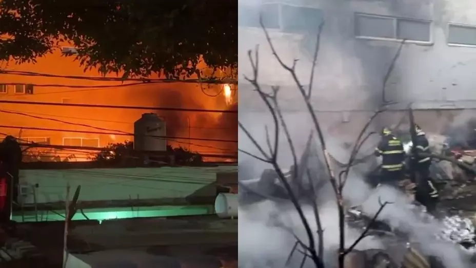 Devastador incendio en la colonia Granjas México.