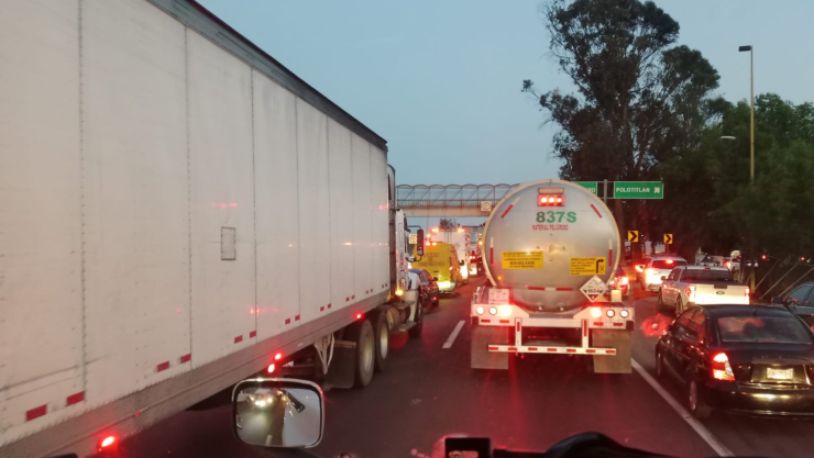 El tráfico en la carretera México - Querétaro, autopista 57 domingo 5 de junio 2026