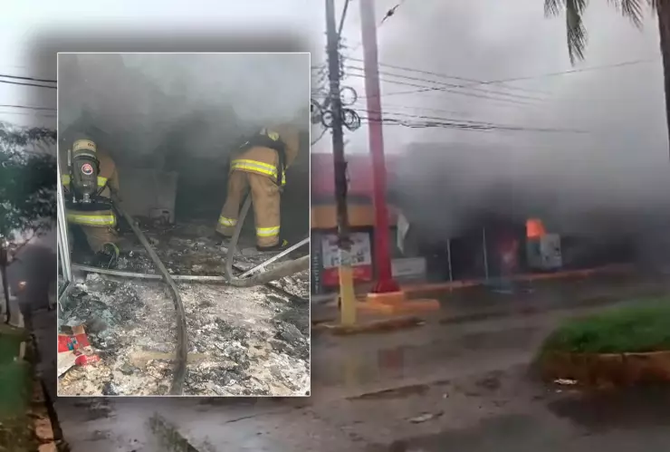 Incendio en Oxxo Tabasco