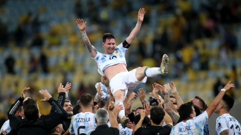 Lionel Messi con la selección de Argentina