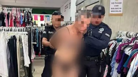 detenido usar ropa mujer intoxicado