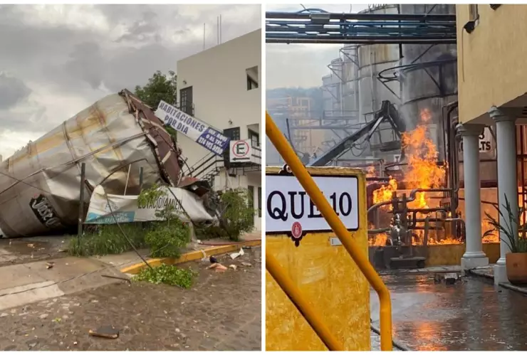 Explosión en fábrica de tequila en Jalisco deja cinco muertos.
