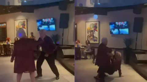 Abuelitos bailan Bad Bunny.