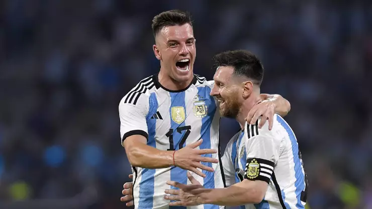 Giovani Lo Celso en la victoria de Argentina