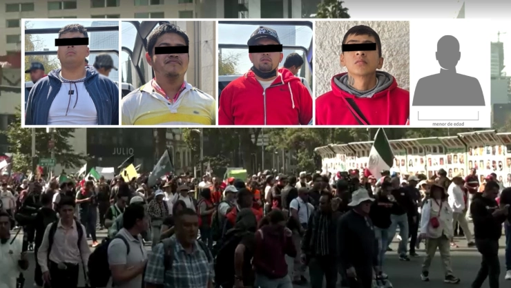 Cinco detenidos cuando se realizaba la marcha de la Generación Z.