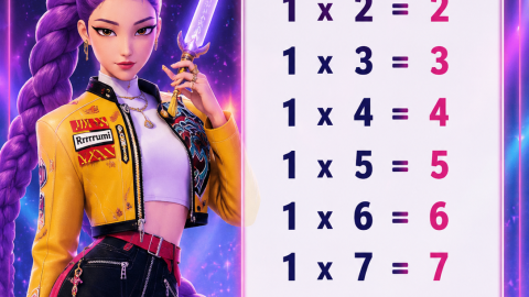 Tablas de multiplicar Guerreras K-pop