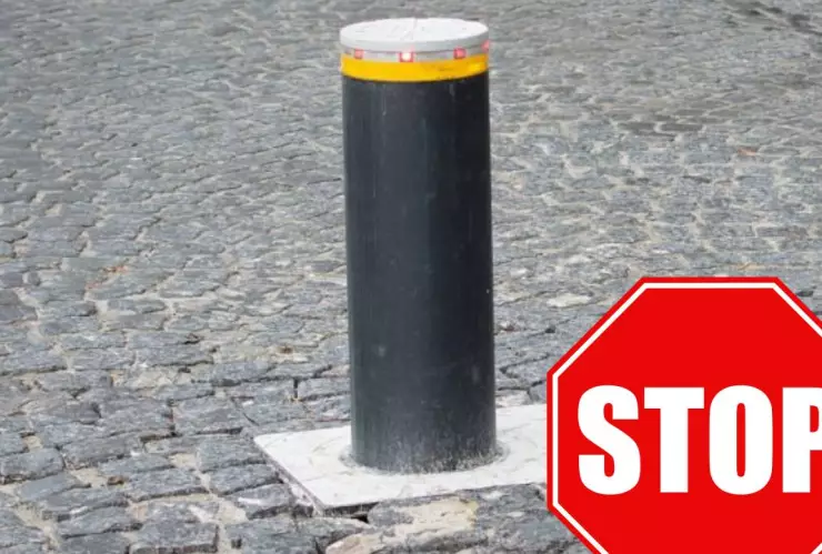 Instalan bolardos en centro de Veracruz