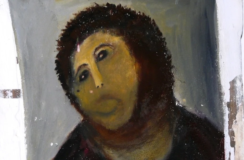 Restauración de Ecce Homo realizada por Celia Giménez. (Foto: Internet)