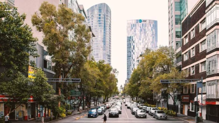 CDMX coches y edificios
