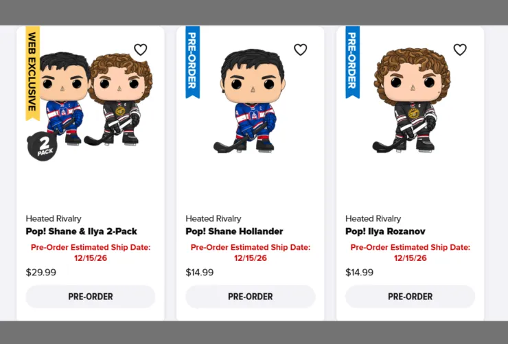 Funko Pops de Heated Rivalry