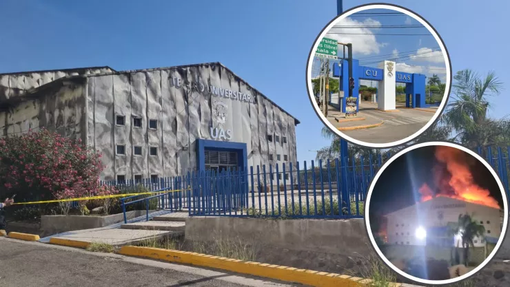 Se incendia teatro universitario de la UAS