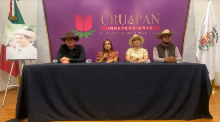 Conferencia de prensa Grecia Quiroz, alcaldesa de Uruapan, Michoacán
