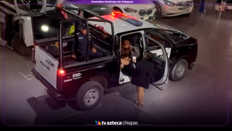 Patrulla en Chiapas es captada bajando mujeres en un antro de Tuxtla Gutiérrez