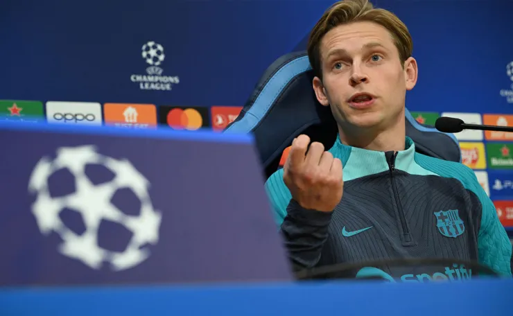Frenkie de Jong en conferencia de prensa