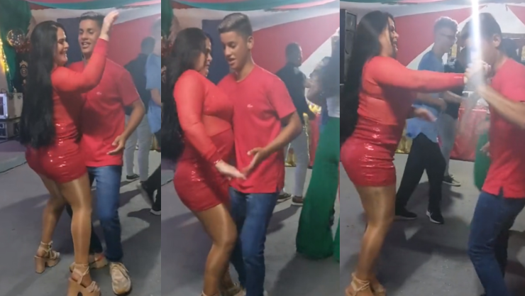 baile de tía y sobrino se roba las miradas