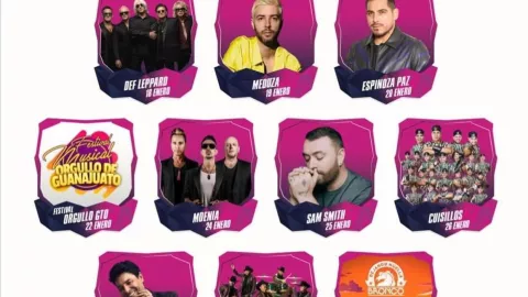 Lista de artistas que se presentarán gratis en la Feria de León 2025