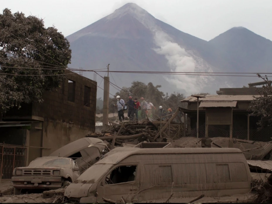Cenizas por volcán de Fuego