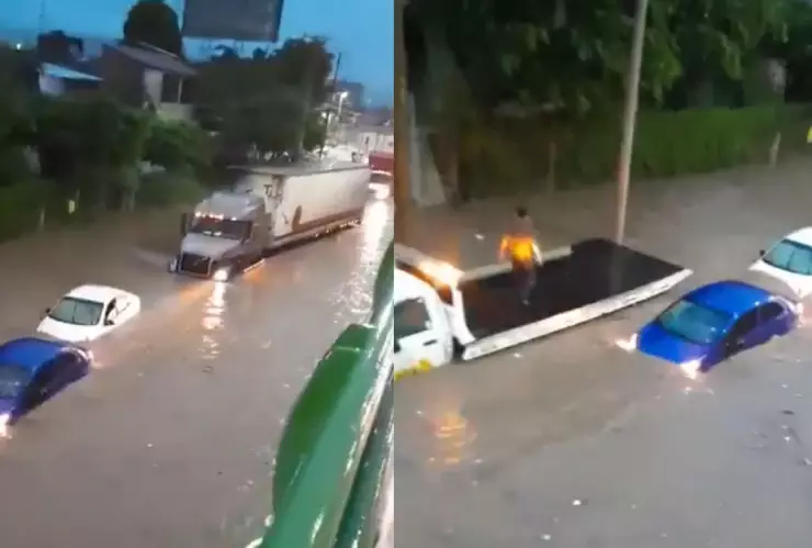 Lluvias torrenciales inundan a Tuxtla Gutiérrez, Chiapas