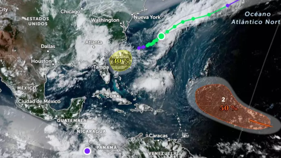 ¡Ojo a las costas del Atlántico! Monitorean dos zonas de baja presión con potencial de ciclón