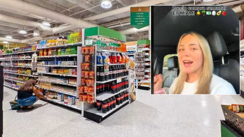 Una joven española mostró cuánto gastó en un supermercado de Miami al hacer la compra.
