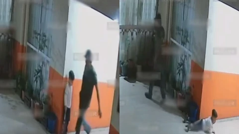 Hombre golpea a niño