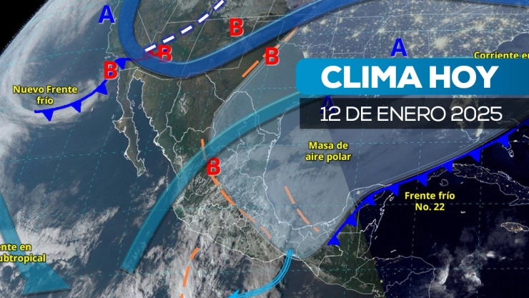 ¿Cuál será el clima en México el 12 de enero?