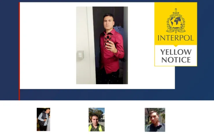 Interpol adjuntó imágenes de Carlos Aranda tras emitir una Ficha Amarilla para su búsqueda