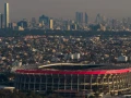Estadio Banorte y de fondo la CDMX