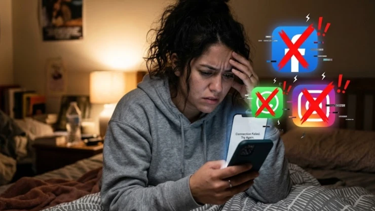 ¡Meta se cae! Usuarios reportan fallas simultáneas en Facebook, Instagram y WhatsApp HOY, 12 de junio de 2026