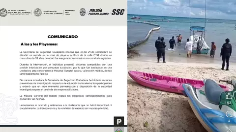 Investigan muerte de pescador en Playa del Carmen tras detención por desorden público