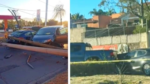 Así fue el choque múltiple en el camino a La Patiña, en León, hoy 26 de noviembre