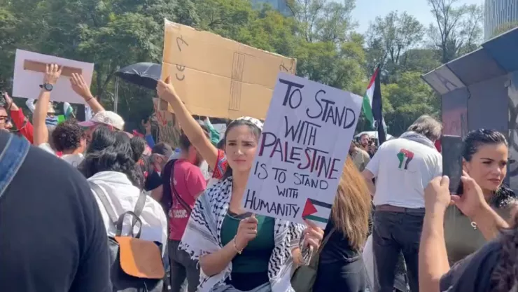 Marcha en CDMX a favor de Palestina
