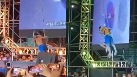 Muere trapecista tras caer 9 metros