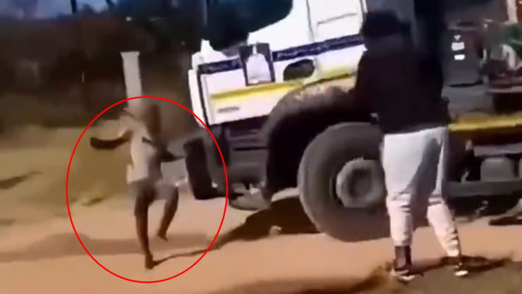hombre atropellado por camión cisterna
