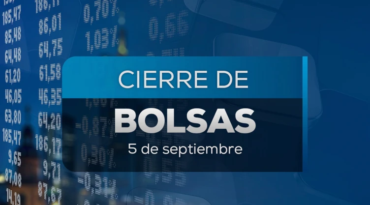 La Bolsa Mexicana de Valores cerró con alza de 60,479 puntos este 5 de septiembre, en contraste con caídas en Wall Street y precios del petróleo.