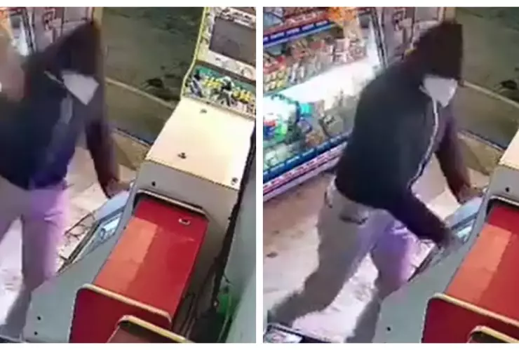 Robo y destrozo de máquina tragamonedas en Naucalpan, Edomex